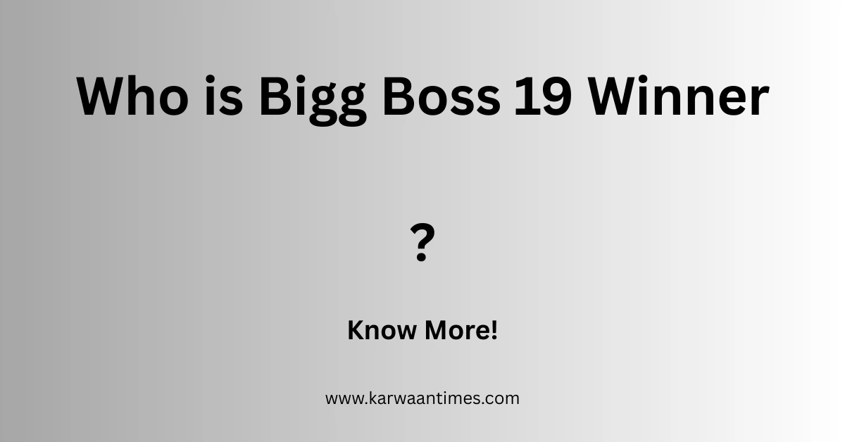Bigg Boss 19 Winner